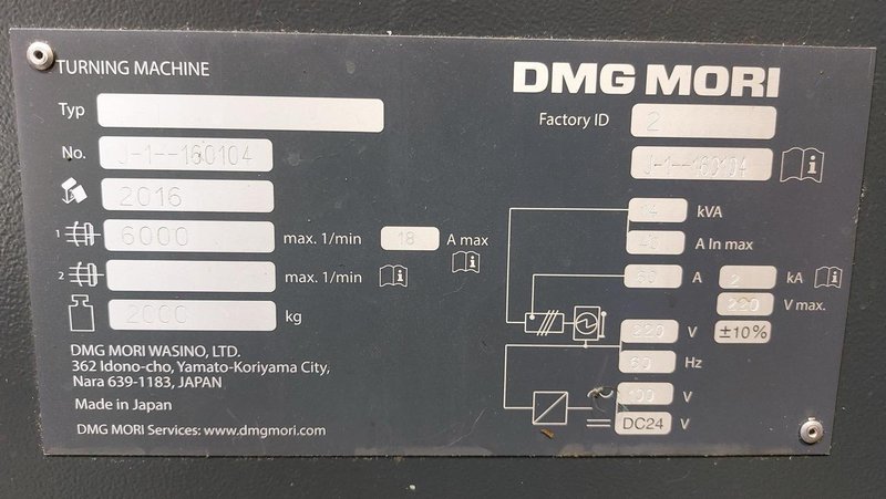 DMG MORI Wasino J-1 Multi-Axis Lathe, 2016