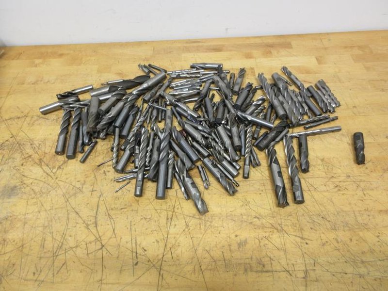 End Mills, Dull and Broken, 50/50 Mix of HSS and Carbide- Auction Item