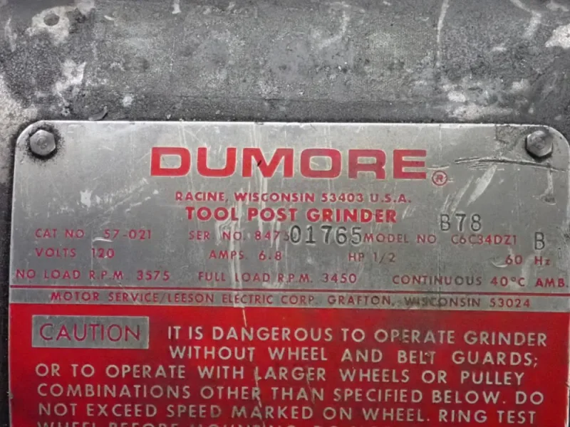 DUMORE TOOL POST GRINDER   -  C6C34DZ1B / 57-021