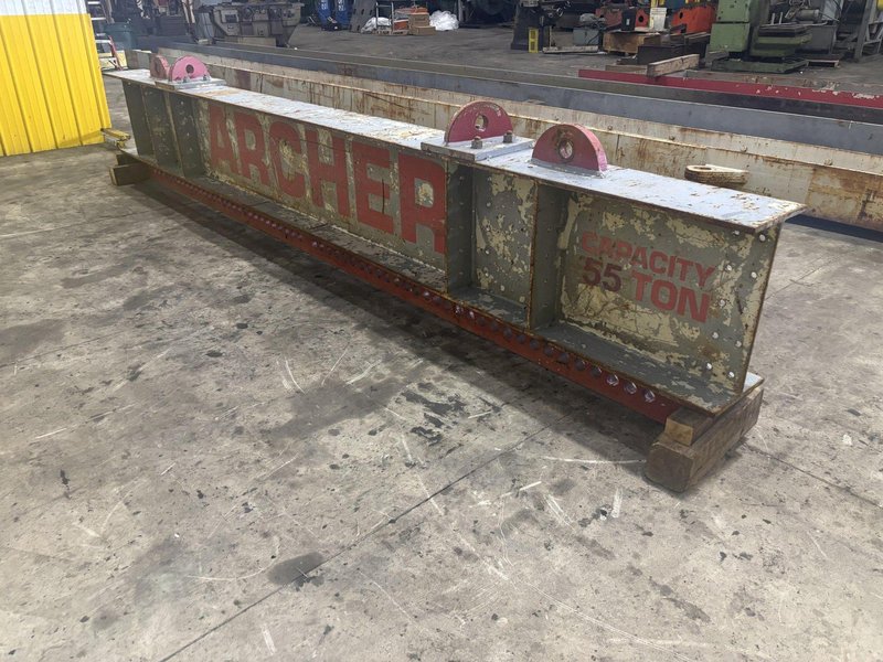 55 TON X 17’ LONG ARCHER STEEL SPREADER BAR / LIFTING BEAM: STOCK #22975