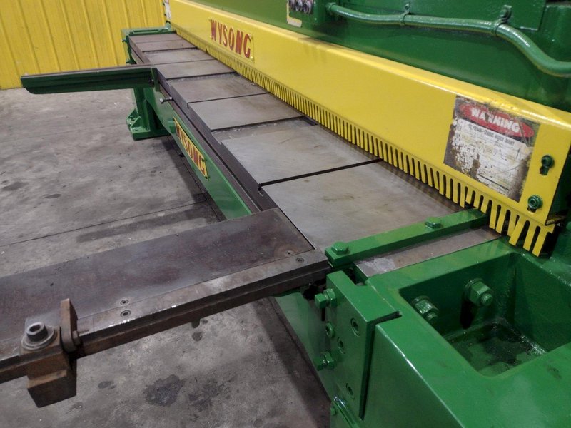10' X 1/4" WYSONG MODEL #1025-F MECHANICAL POWER SQUARING SHEAR: YOBRO #25202