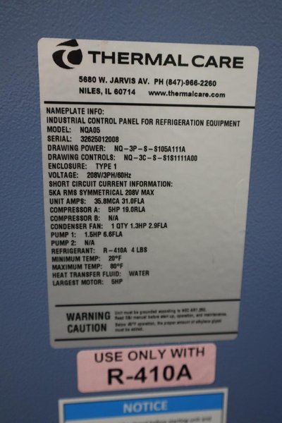 Thermalcare Accuchiller NQA05, 5 Ton- Auction Item