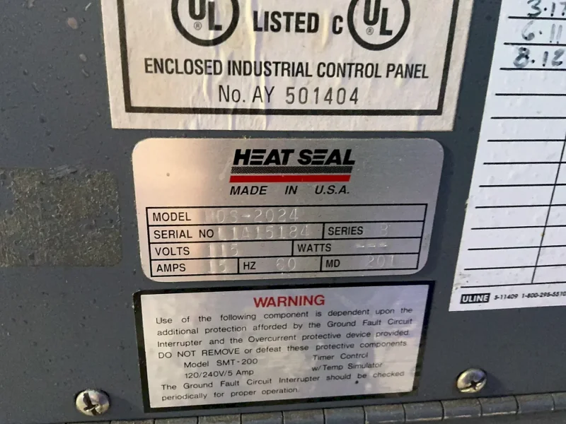 HEATSEAL 16” X 26” L BAR SEALER  -  HDS-2024