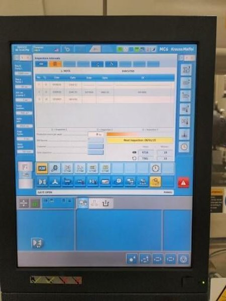 330 Ton Krauss Maffei 300-1000CX Injection Molding Machine – 2016 – 13.6 oz, Robot Ready