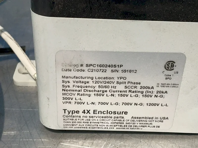 EATON CONFIGURABLE SURGE PROTECTIVE DEVICE  -  SPC160240S1P