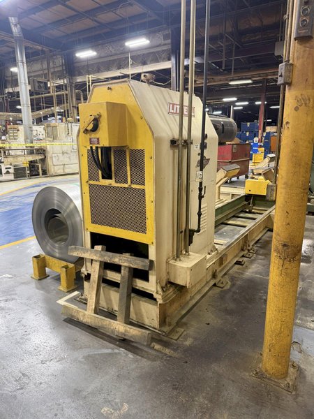 25,000 LBS X 36" LITTELL MODEL #250-38 COIL REEL UNCOILER &amp; CAR: YOBRO #26040
