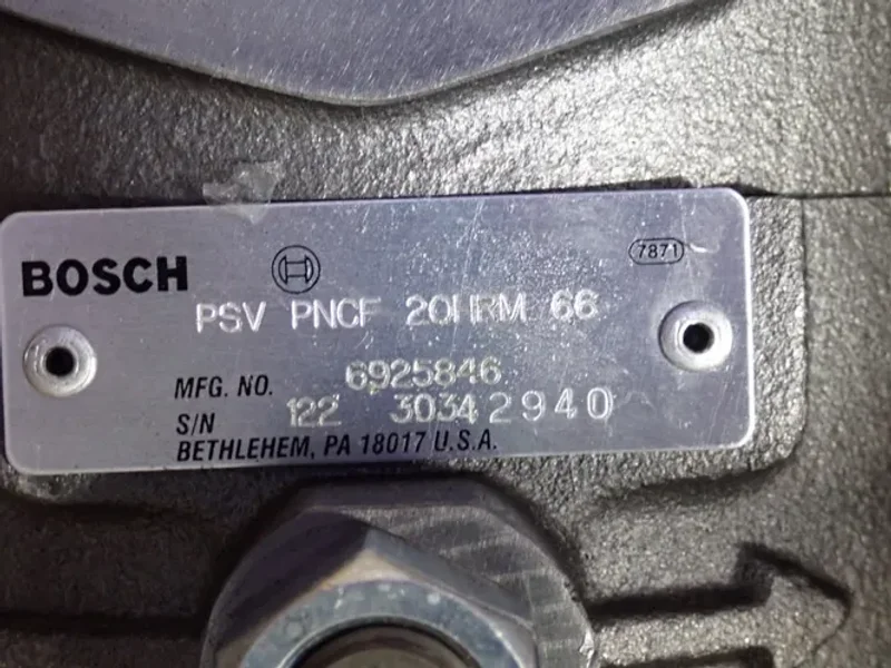 BOSCH 2000 PSI SILENT VANE PUMP  -  6925846 / PSV-PNCF-20HRM-66