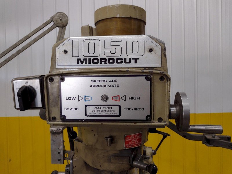 3 HP MICROCUT MODEL #1050 VERTICAL KNEE MILL: STOCK #21731