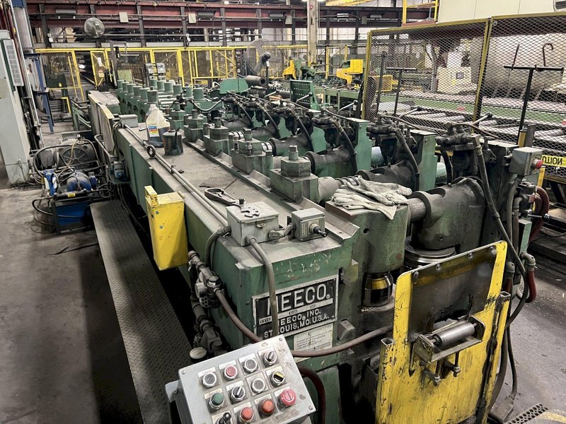 12 ROLL MEECO MODEL #12-12-TPVC (HD3) 2-PLANE SHAPE, ROD &amp; FLAT STOCK ROTARY STRAIGHTENING &amp; CHAMFER SYSTEM: STOCK #18428