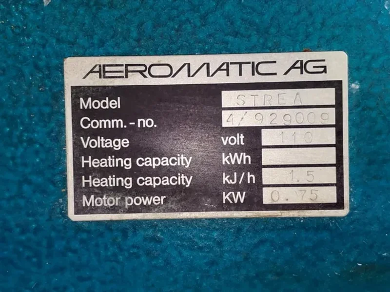 AEROMATIC Fluid Bed Dryer, Model STREA  -  STREA
