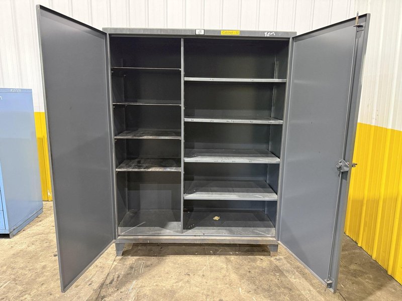 60" WIDE X 24" X 78" STRONGHOLD 2 DOOR HEAVY DUTY STORAGE CABINET: YOBRO #25389