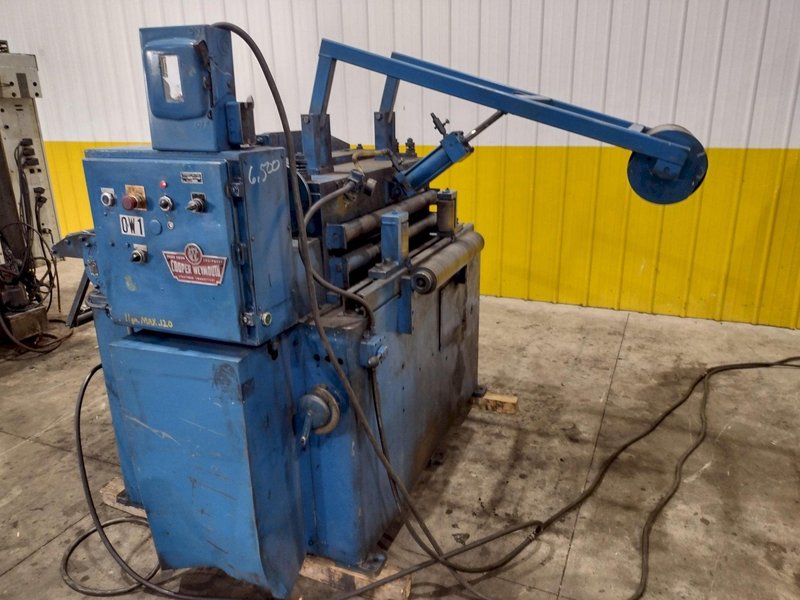 24" COOPER WEYMOUTH 7 ROLL MOTORIZED POWERED COIL STRIP STRAIGHTENER: STOCK #23702