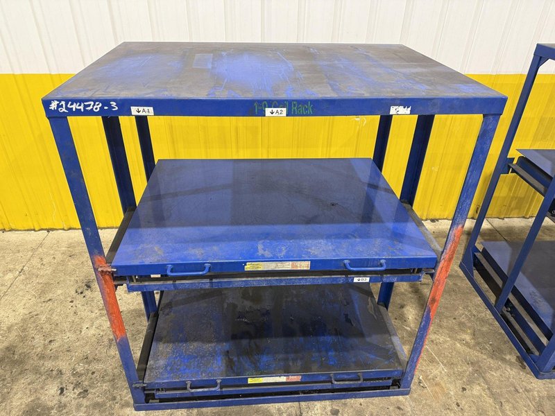 (4) 1,000 LB CAPACITY DIE RACKS W/ SLIDING SHELVES: YOBRO #24478