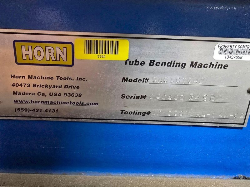 HORN HMT CNC 50TSRE TUBE BENDER USED