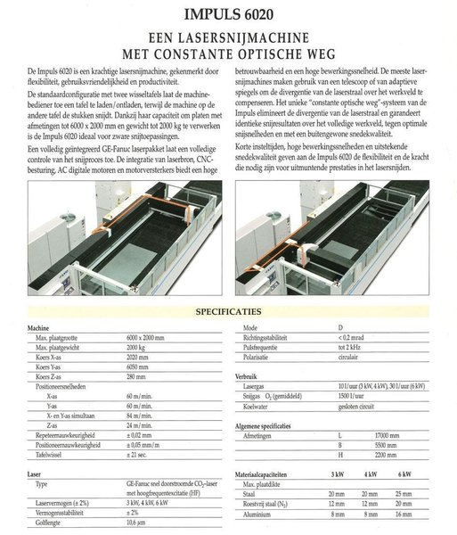 LVD Impuls 6020 6000 x 2000 mm