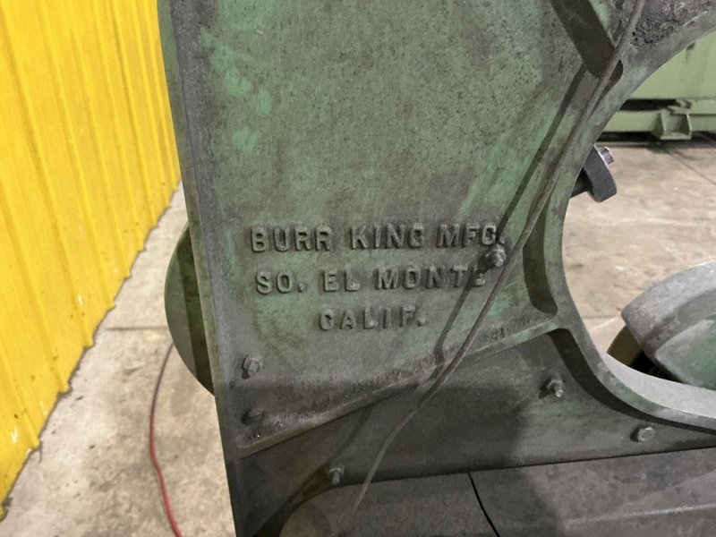 BURR KING MODEL #760 BELT SANDER &amp; CENTRAL MACHINERY MODEL #1024 DOUBLE END GRINDER ON COMMON BASE: YOBRO #24820