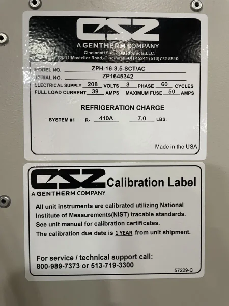 CINCINNATI ZPH-16-3.5-SCT/AC | Environmental Chambers