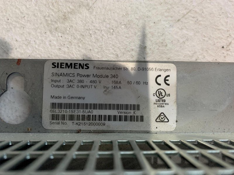SIEMENS SINAMIICS POWER MODULE 340. STOCK # 0152124