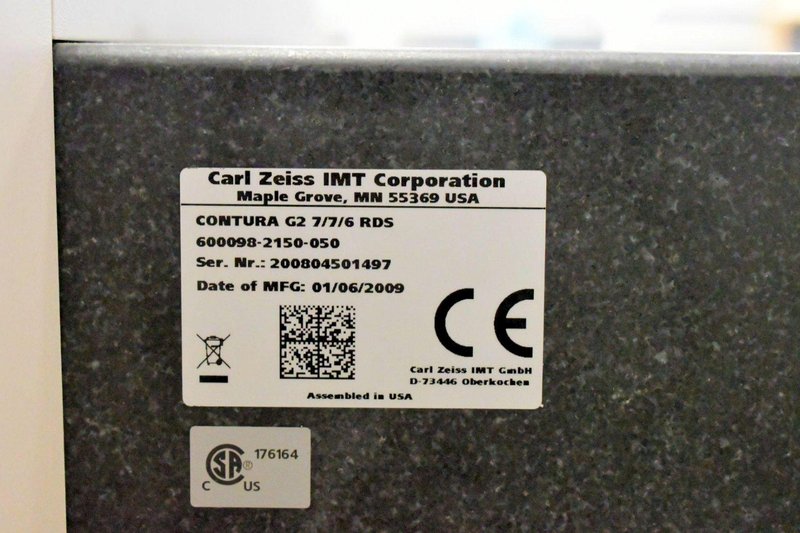 2009 ZEISS MODEL CONTURA G2 7/7/6 RDS CMM COORDINATE MEASURING MACHINE: YOBRO #23983