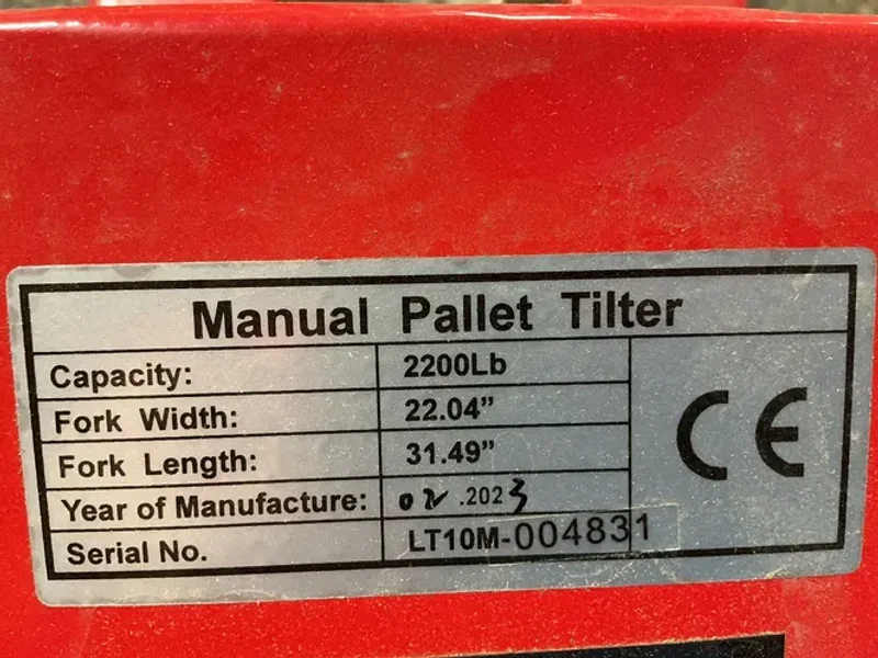 DAYTON 2200LBS MANUAL PALLET TILTER   -  33W285