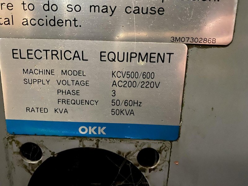 (2002) OKK KCV-500 CNC VERTICAL MACHINING CENTER. STOCK # 0525222