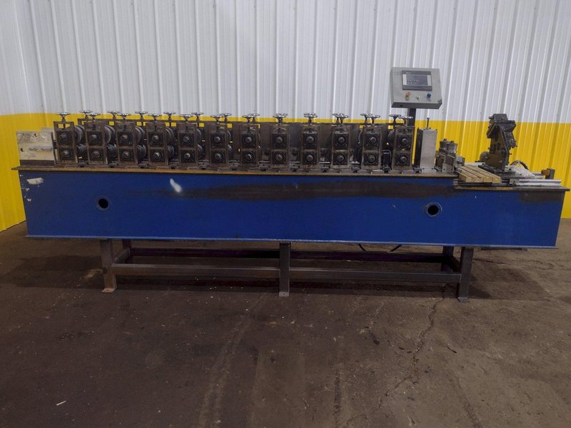 1.25&quot; C &amp; U CHANNEL 12 STAND X 8&quot; ROLLFORMER WITH HYDRAULIC CUTOFF: STOCK #18943