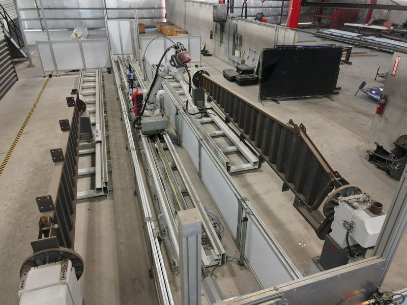 2021 ABB MODEL #IRB 4600 ROBOT WELDING SYSTEM WITH PRESTON EASTIN WELDING FIXTURE: STOCK 21175