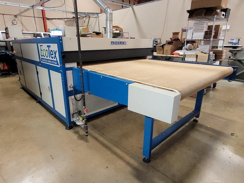 Kornit Avalanche Avalanche HD6 – R series 70-MACH-9580 Direct to Garment Printer with 6 Color Channels, 2021 – Includes Adelco EcoTex Advanced Curing Systems Dryer