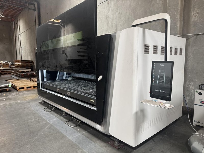6,000 Watt Bodor i7 Fiber Laser, 2023 – 5′ x 10′ Bed, Spare Head, Fume Filter