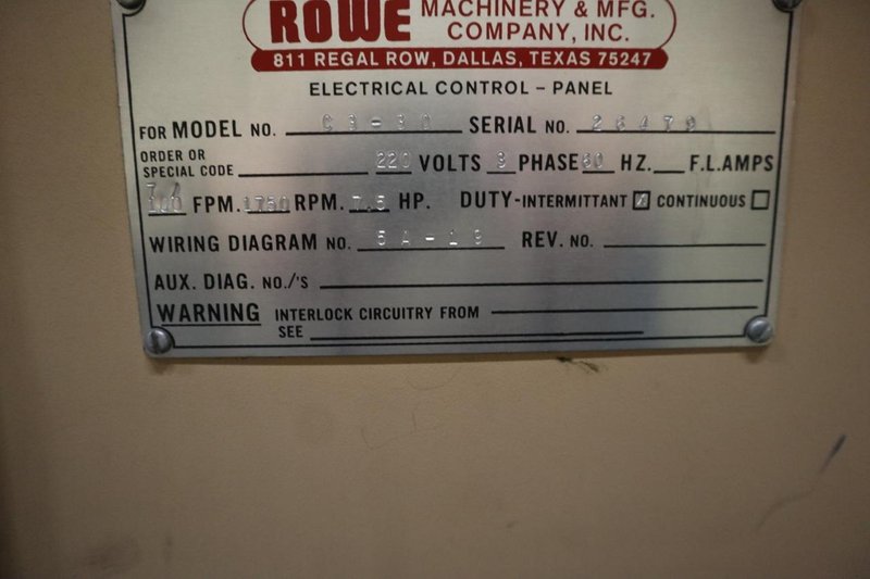 Rowe Press Feeding System. **Note - To Be Sold Only if Bliss Press System Does Not Sell**- Auction Item