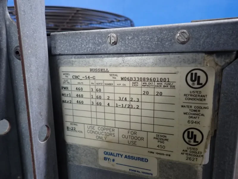 RUSSELL 6 UNITS CONDENSER UNIT   -  CBC-54-G