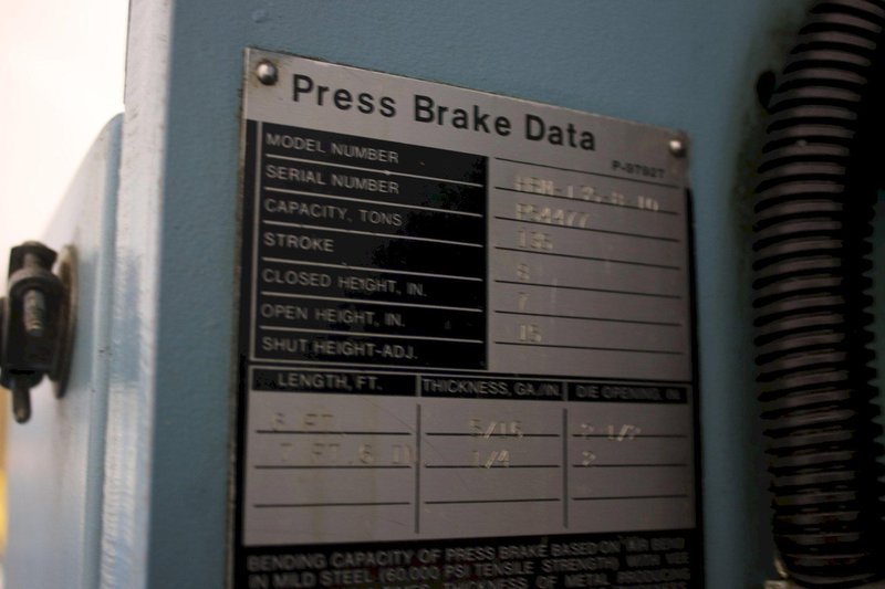 135 TON X 10' NIAGARA HYDRAULIC PRESS BRAKE; STOCK #76419