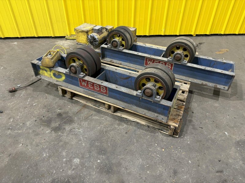 6,000 LBS WEBB MODEL #T6-PWR-IDL TANK TURNING ROLLS, POWER ROLL &amp; IDLER: STOCK #21644