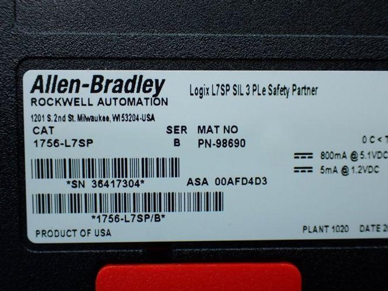 ALLEN-BRADLEY 13 SLOT CHASSIS W/PROCESSOR AND I/O MODULES  -  1756-A13