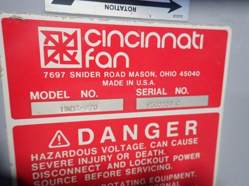 CINCINNATI FAN 20 HP BLOWER  -  HDBI-270