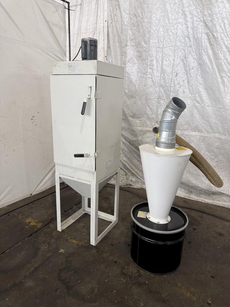 CYCLONE SAND BLAST CABINET W/ DUST COLLECTOR. STOCK # 0236325.