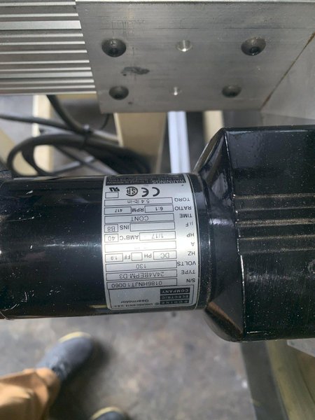 2 SPINDLE MOTORIZED TAPE UNCOILER REEL: STOCK 10715