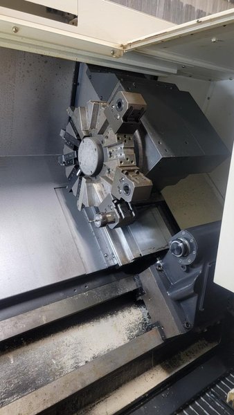 Hyundai Wia HD 2200 CNC Lathe, 2018 – 8″ Chuck, Rigid Tapping, Chip Conveyor