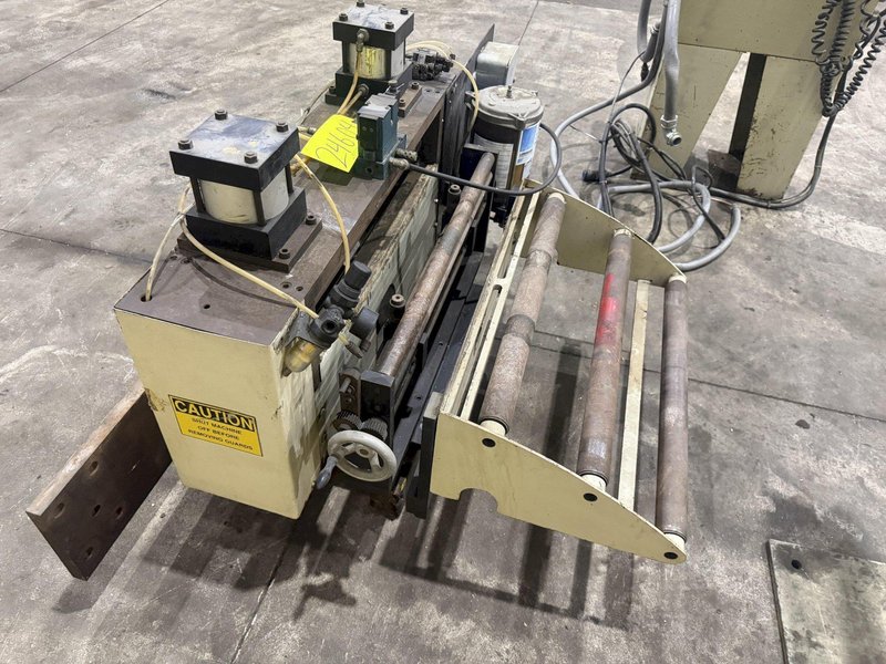 6,500 LB X 24" X .187" CWP COIL FEED LINE; DOUBLE END REEL, STRAIGHTENER, SERVO FEED: YOBRO #24604