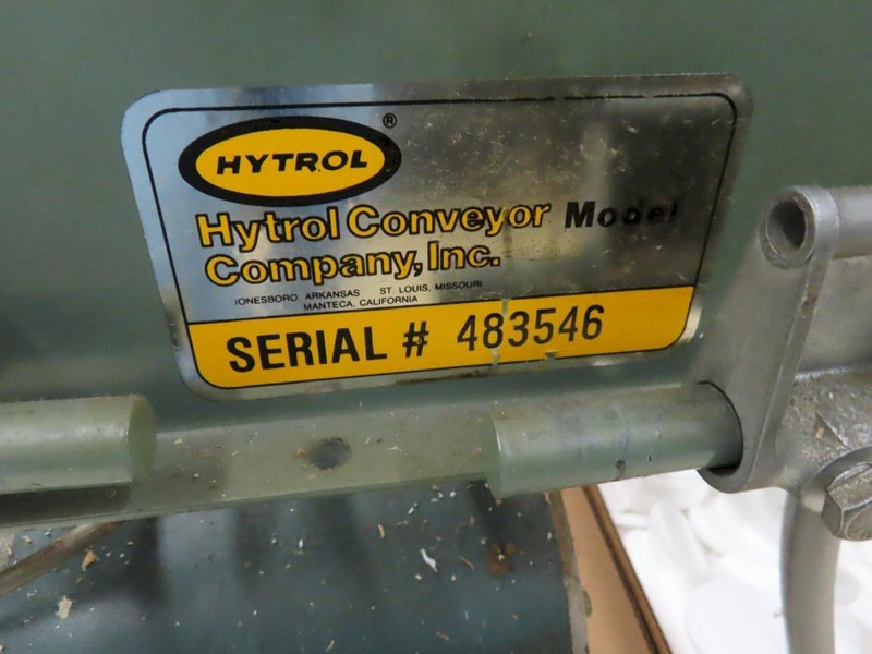 Hytrol 22" x 25' Powered Roller Conveyor System with Foot Pedal, (2) 10' Sections and (1) 5' Section- Auction Item