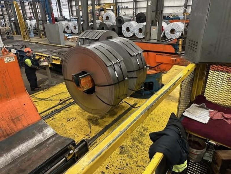 72&quot; x .625&quot; x 70,000# PRO-ECO HEAVY GAUGE INJECTOR HEAD SLITTING &amp; PACKAGING LINE