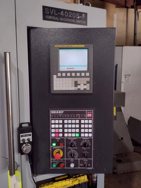 20&quot; x 40&quot; SHARP MODEL #SVL-4020S-F VERTICAL CNC MACHINING CENTER, NEW 2016: STOCK #19426