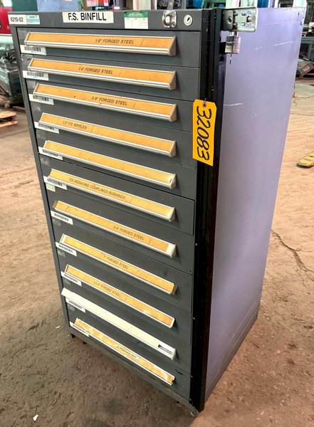 Stanley Vidmar Storage Cabinet, 11 Drawer, 30"W x 27-3/4"D x 59"H