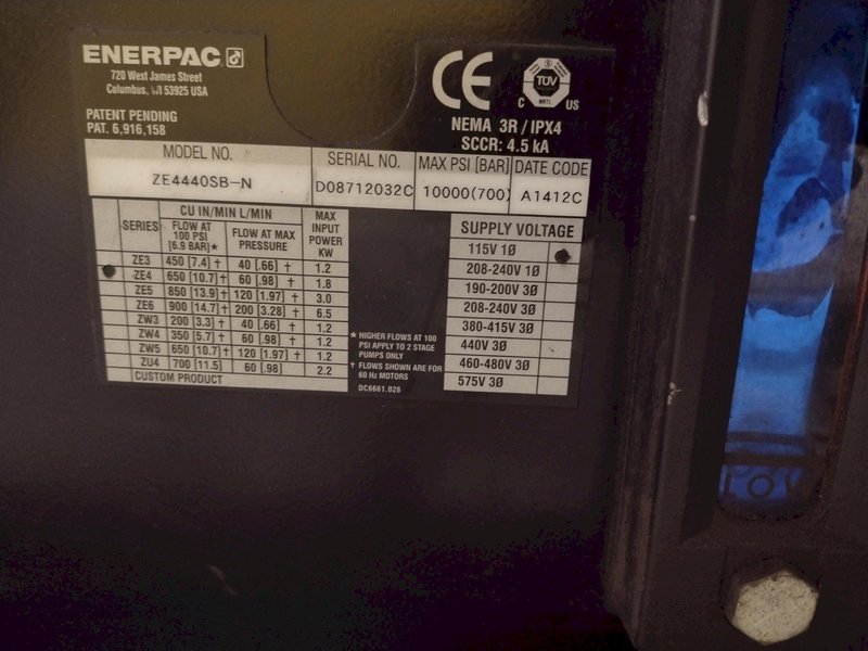 50 TON ENERPAC HYDRAULIC H-FRAME PRESS: STOCK #22364