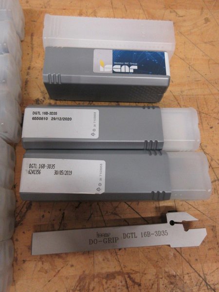 Iscar 5/8" Inserted Part Off Tool Holders (7) *New* DGTR 16B-3D35 with (1) Slightly Used, (3) *New* DGTL 16B-3D35- Auction Item