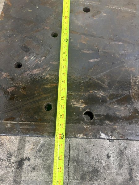48&quot; X 120&quot; X 2&quot; THICK STEEL FLOOR / BOLSTER PLATE: STOCK #22738