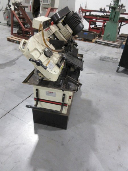 Jet HVBS-710S 7x10-1/2 in. Mitering Horizontal/Vertical Bandsaw, on Portable Steel Base, - Auction Item