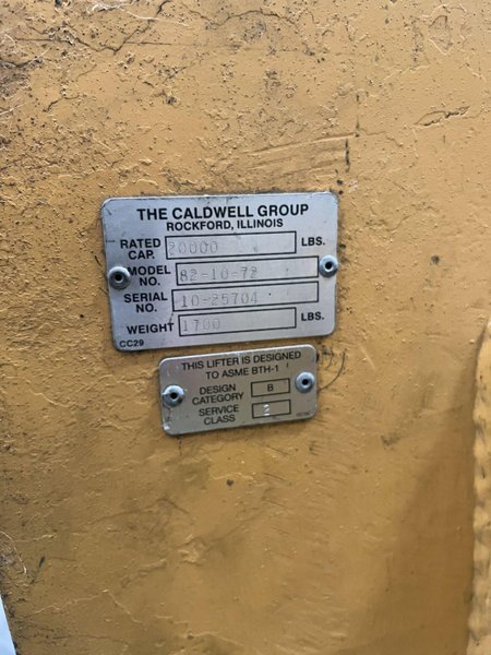 10 TON CALDWELL COIL C HOOK