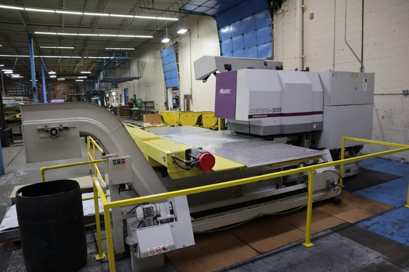 Murata Wiedemann C-3000 Turret Punch Press, 33 Ton, 54 Station Turret, (2) AI Stations, Fanuc 16-P CNC- Auction Item
