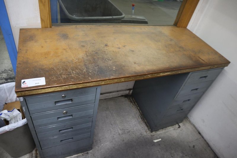 Wooden Top Work Bench with 8 Drawers- Auction Item